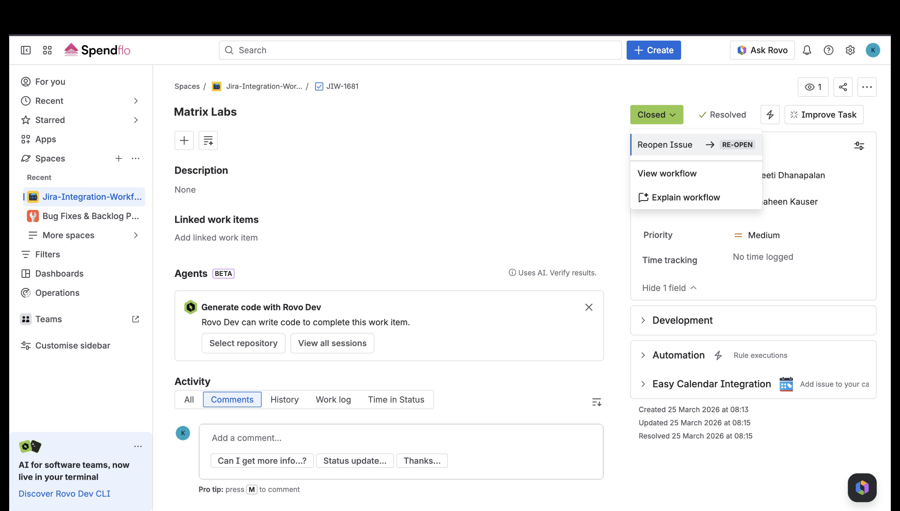 Jira service management ticket view