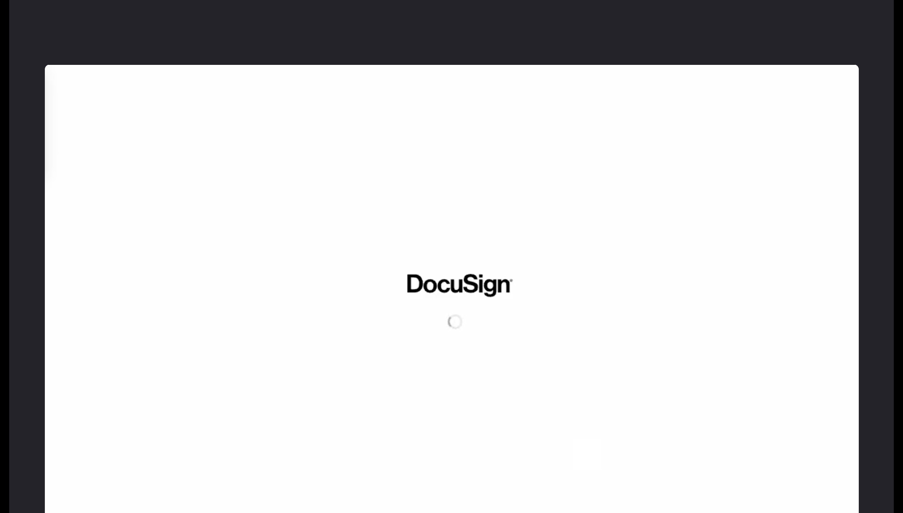 DocuSign recipient signing view