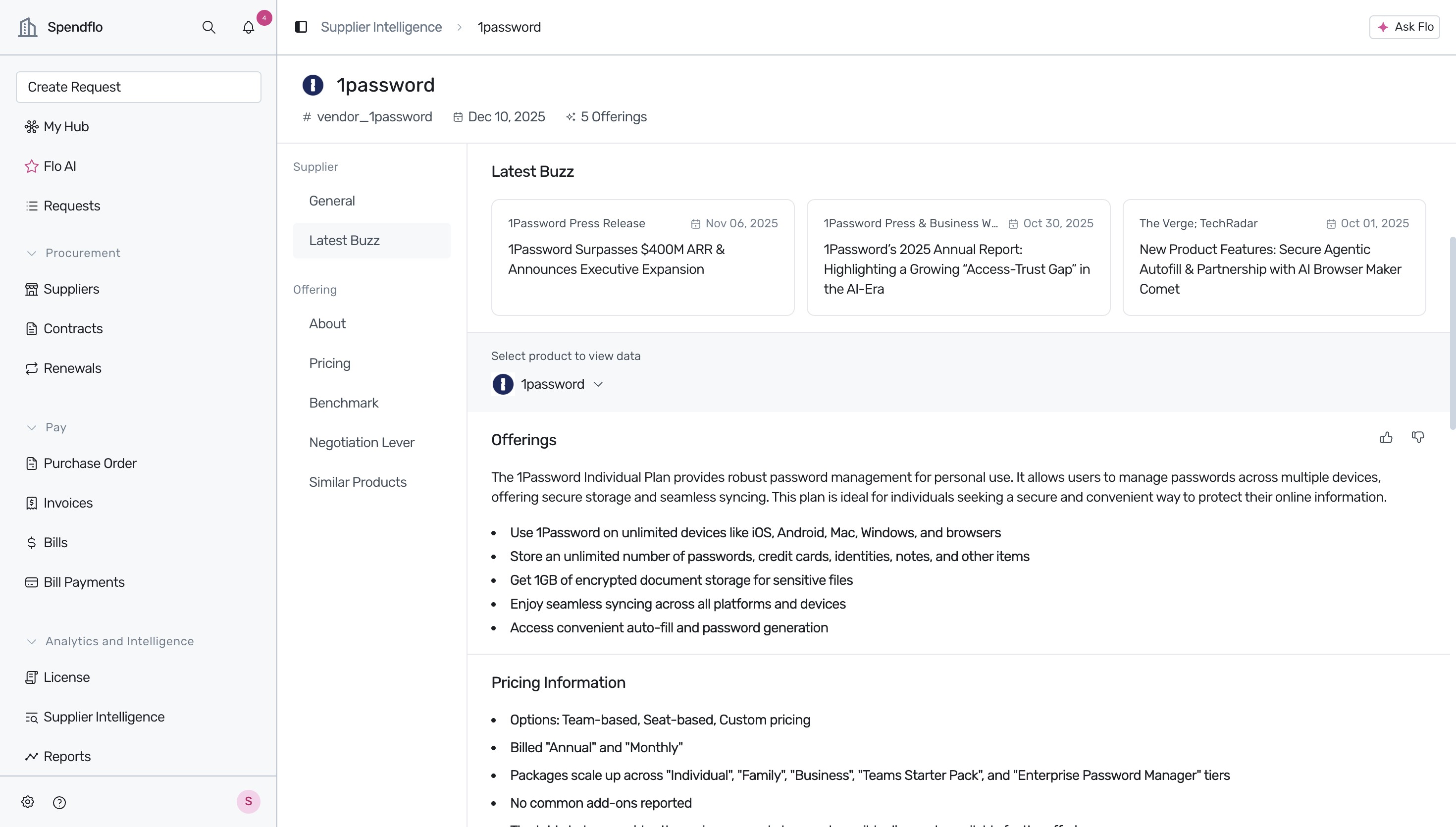 Latest buzz section showing industry updates
