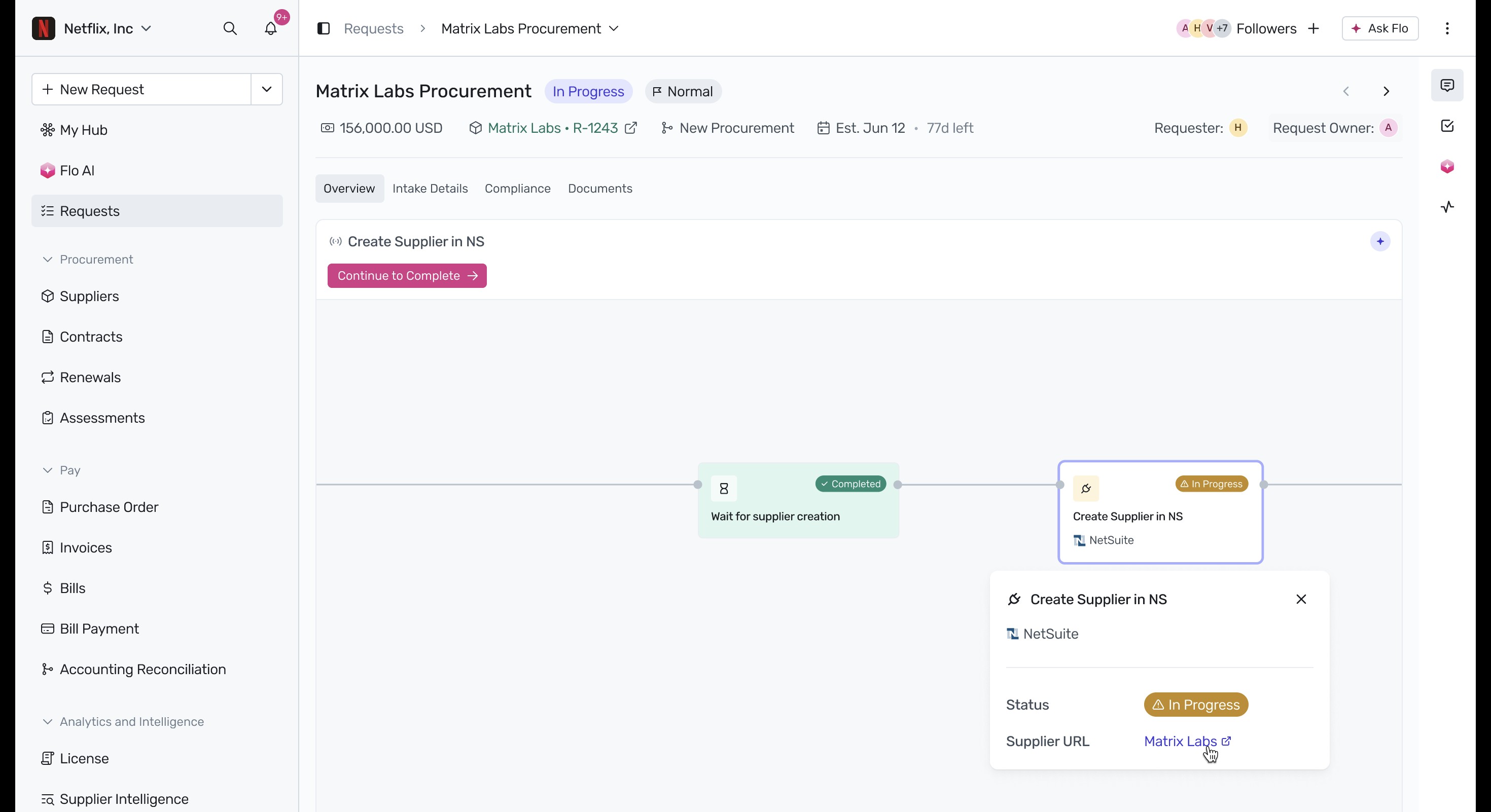 Create Supplier in NetSuite node details