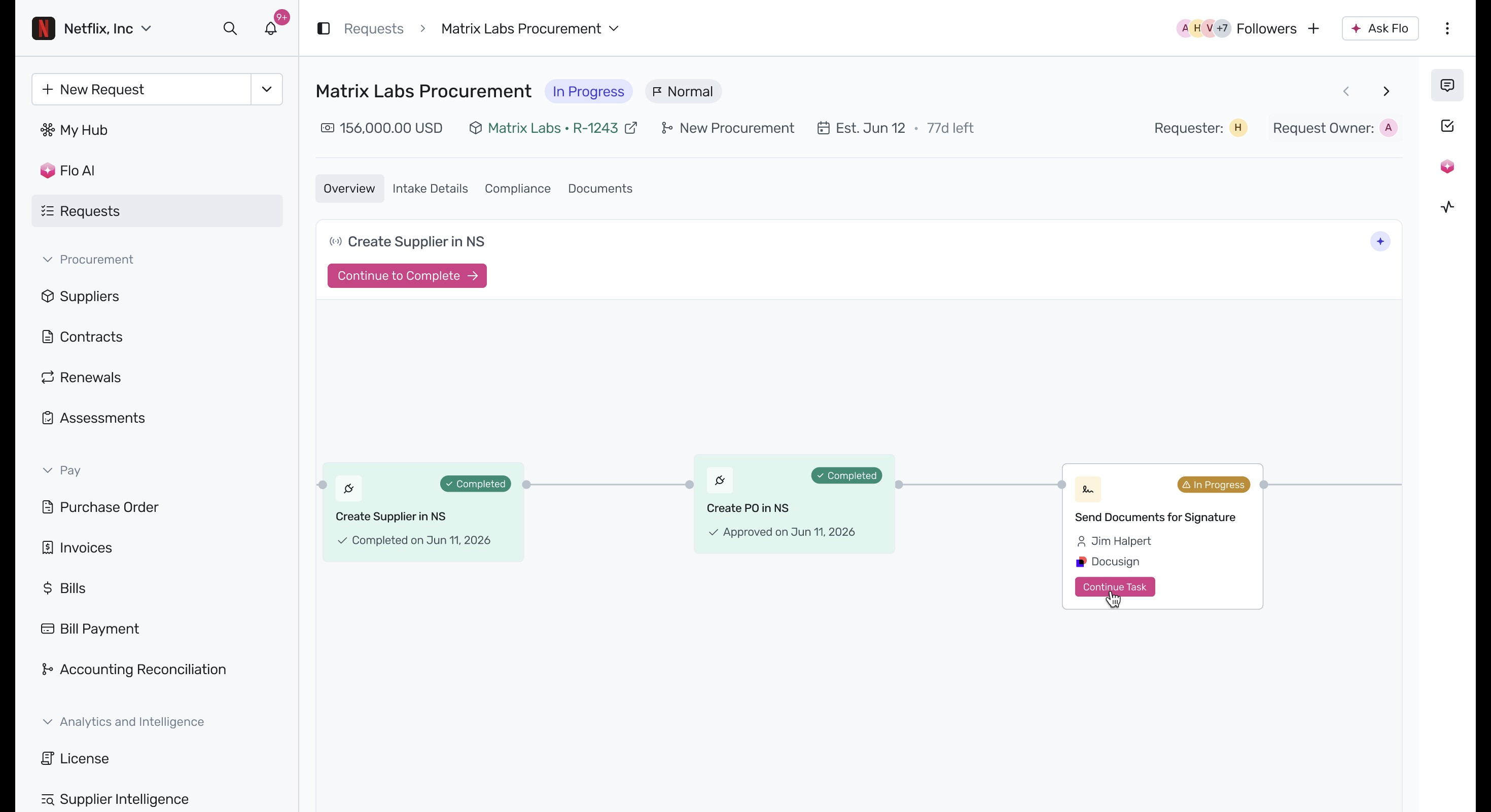 Send Documents for Signature node details