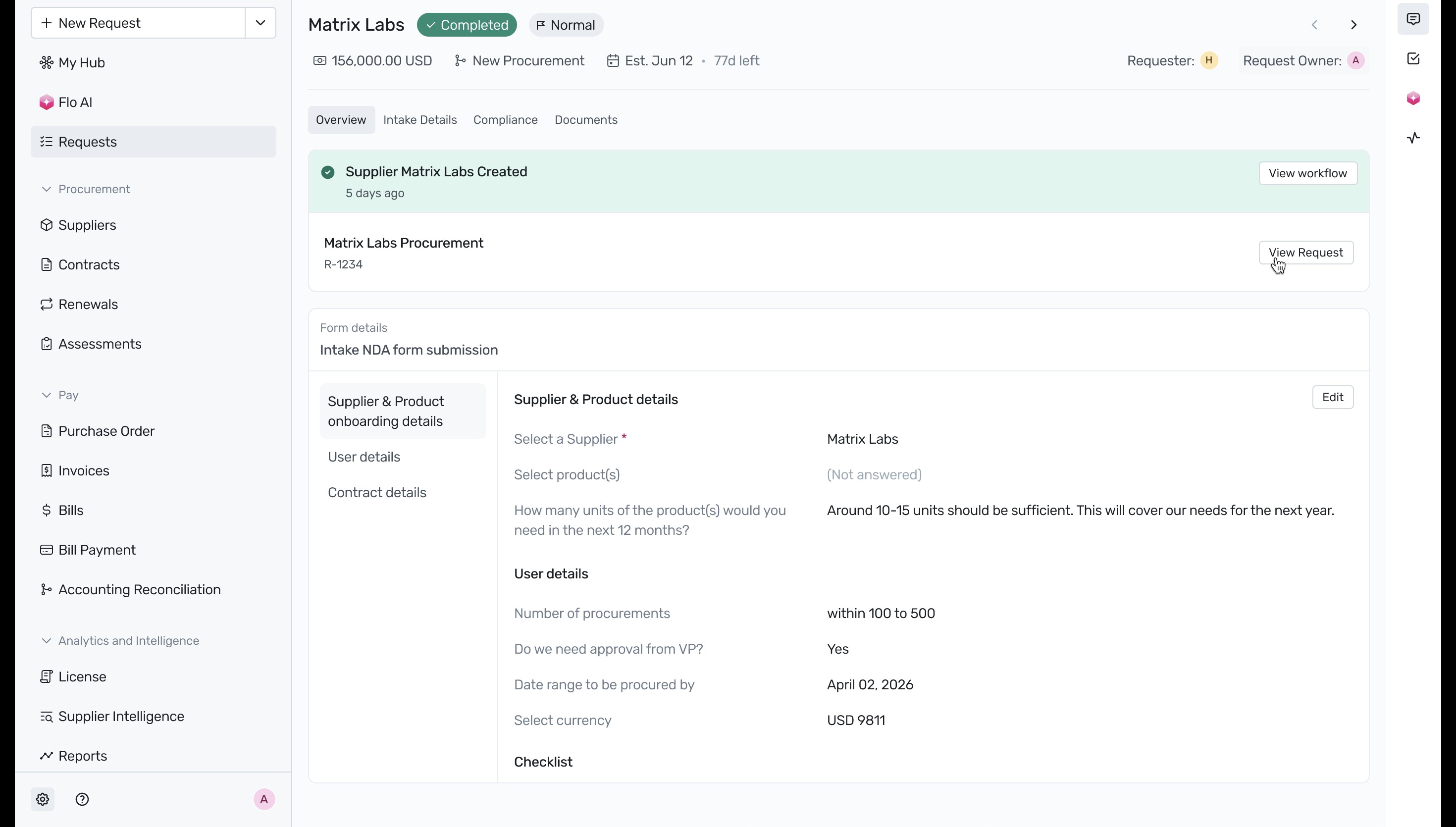 Onboarding completion banner view request